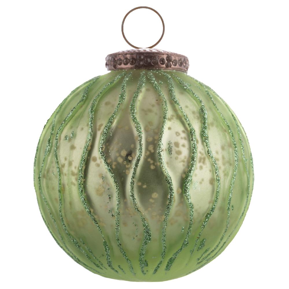 karma gifts Ball Sage Glitter Ornament