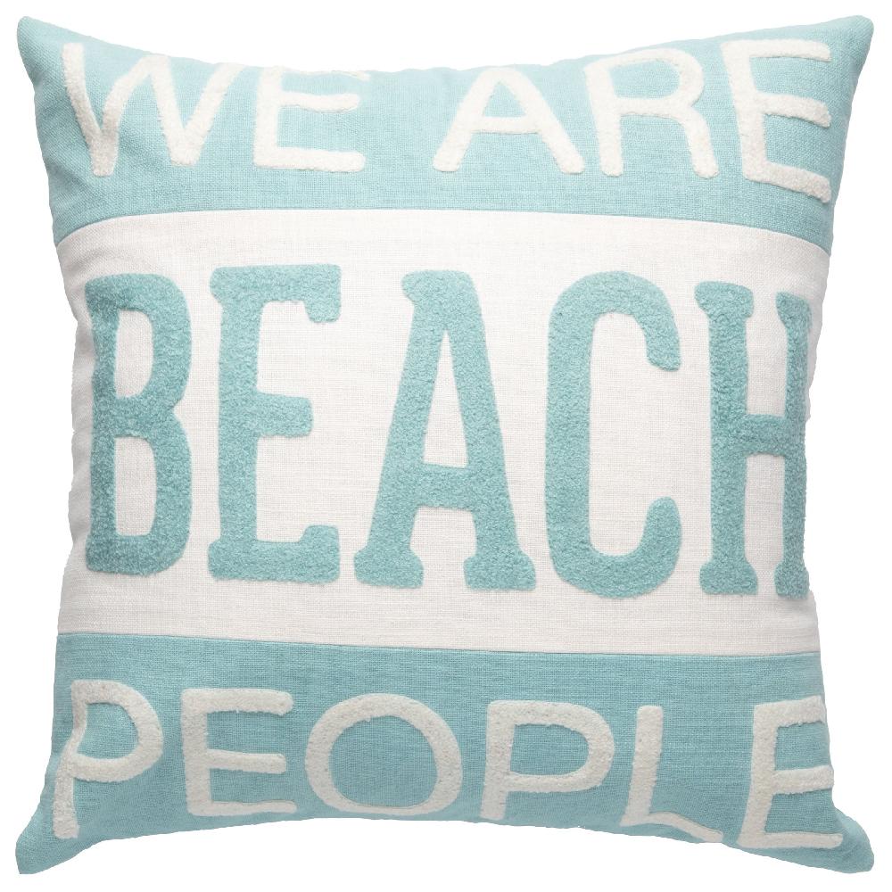 karma gifts Beach People Square Throw Pillows