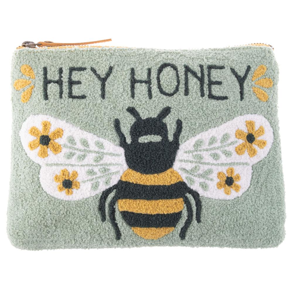 karma gifts Bee Embroidered Carry All