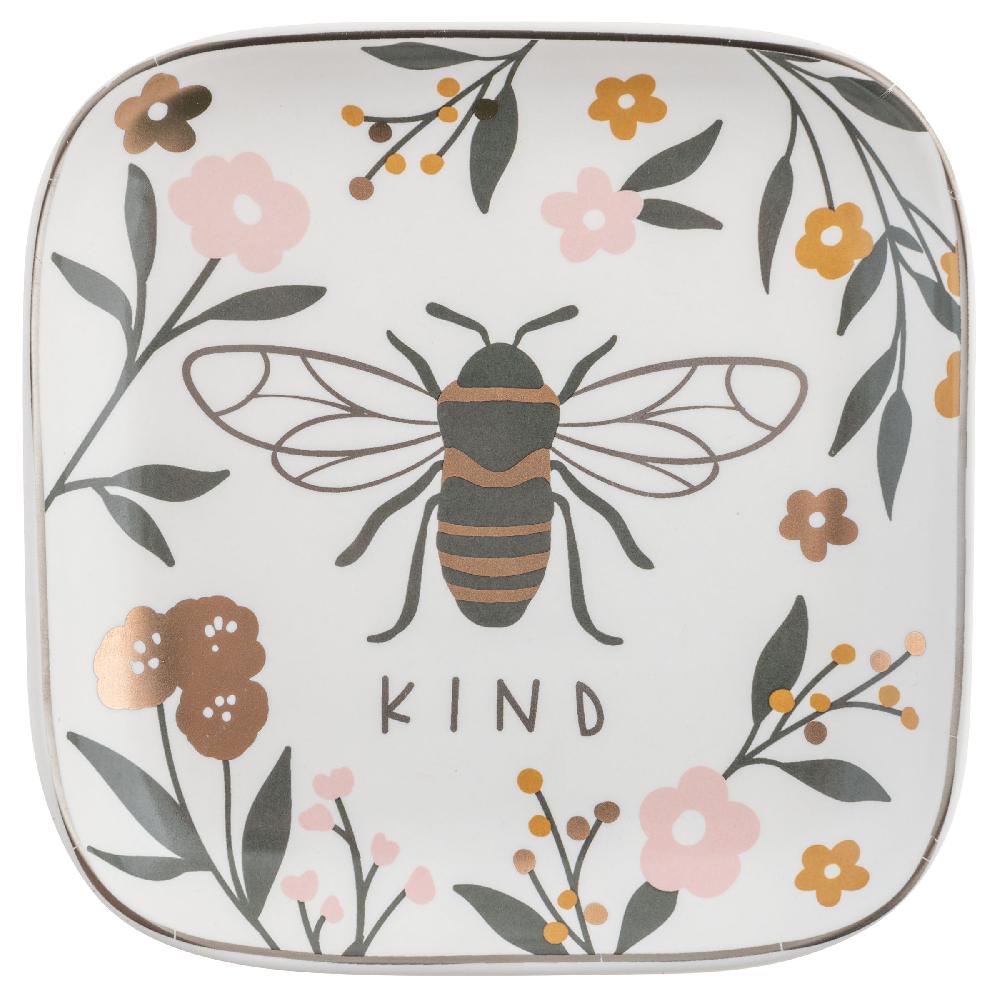 karma gifts Bee Flora Square Trinket Trays Large