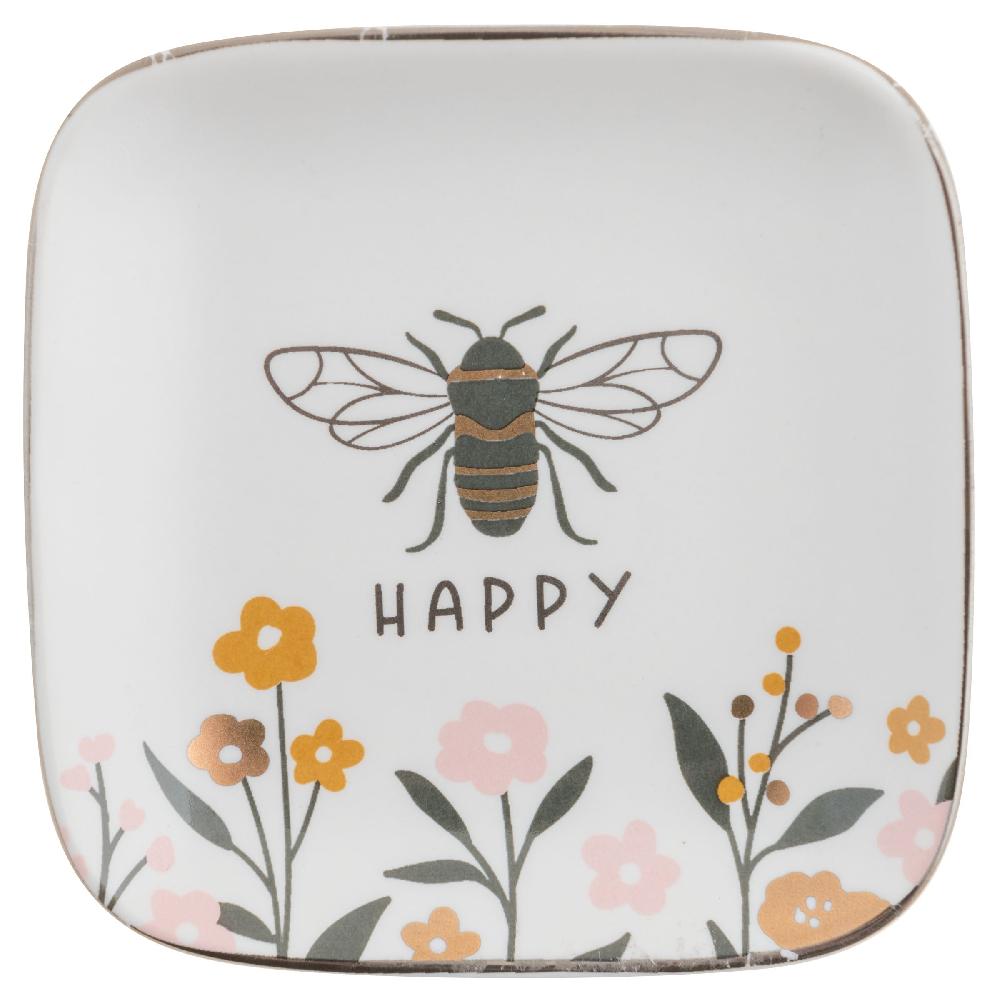 karma gifts Bee Flora Square Trinket Trays Small