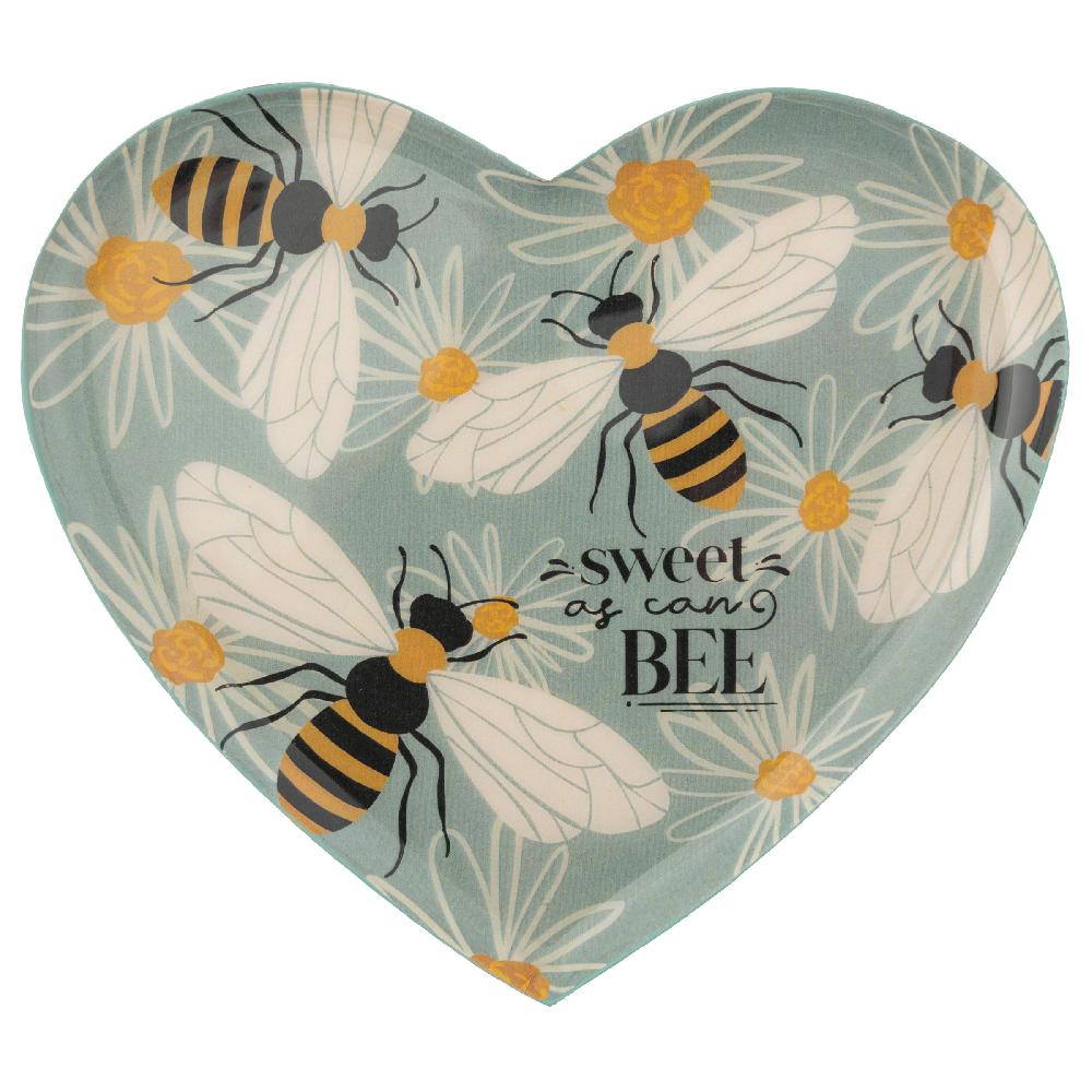 karma gifts Bee Small Heart Enamel Trays