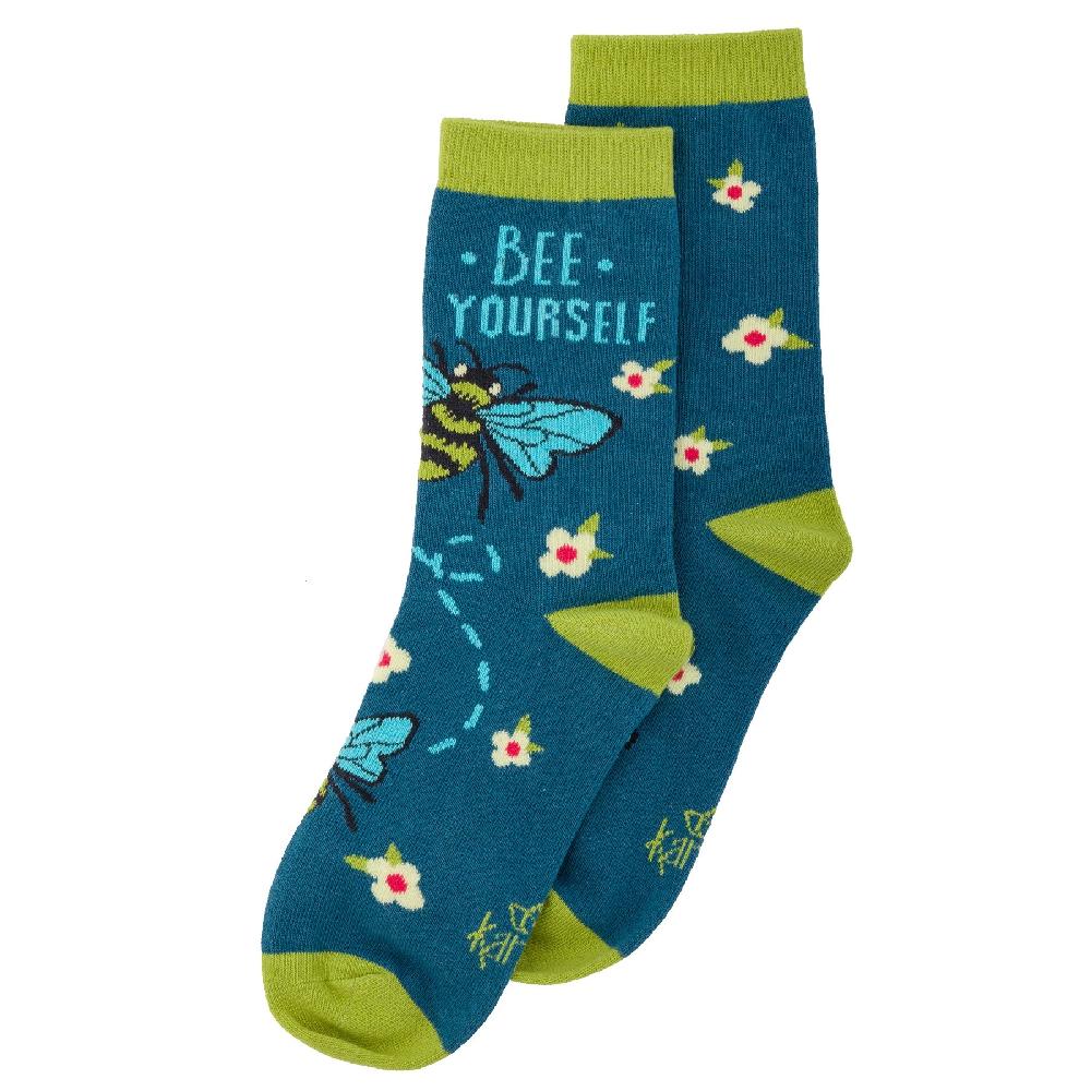 karma gifts Bee Yourself Crew Socks