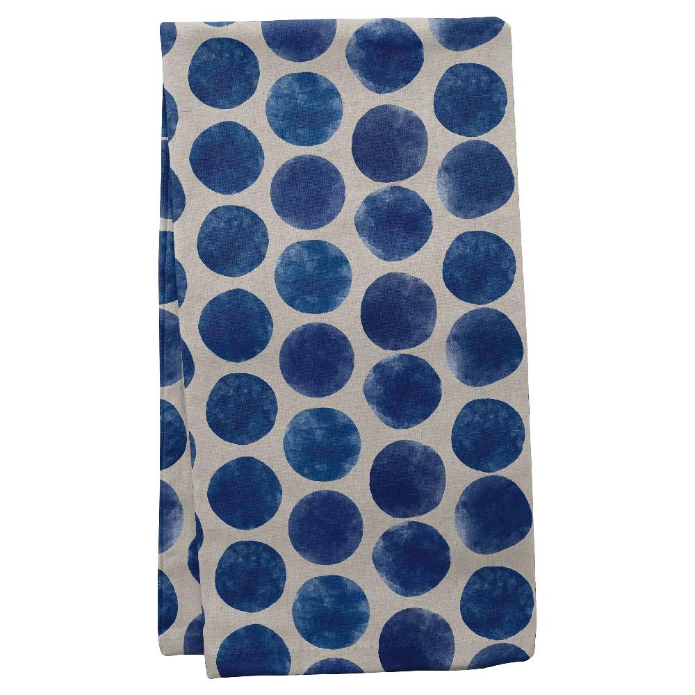 Karma Gifts Big Dots Linen Blend Tea Towel