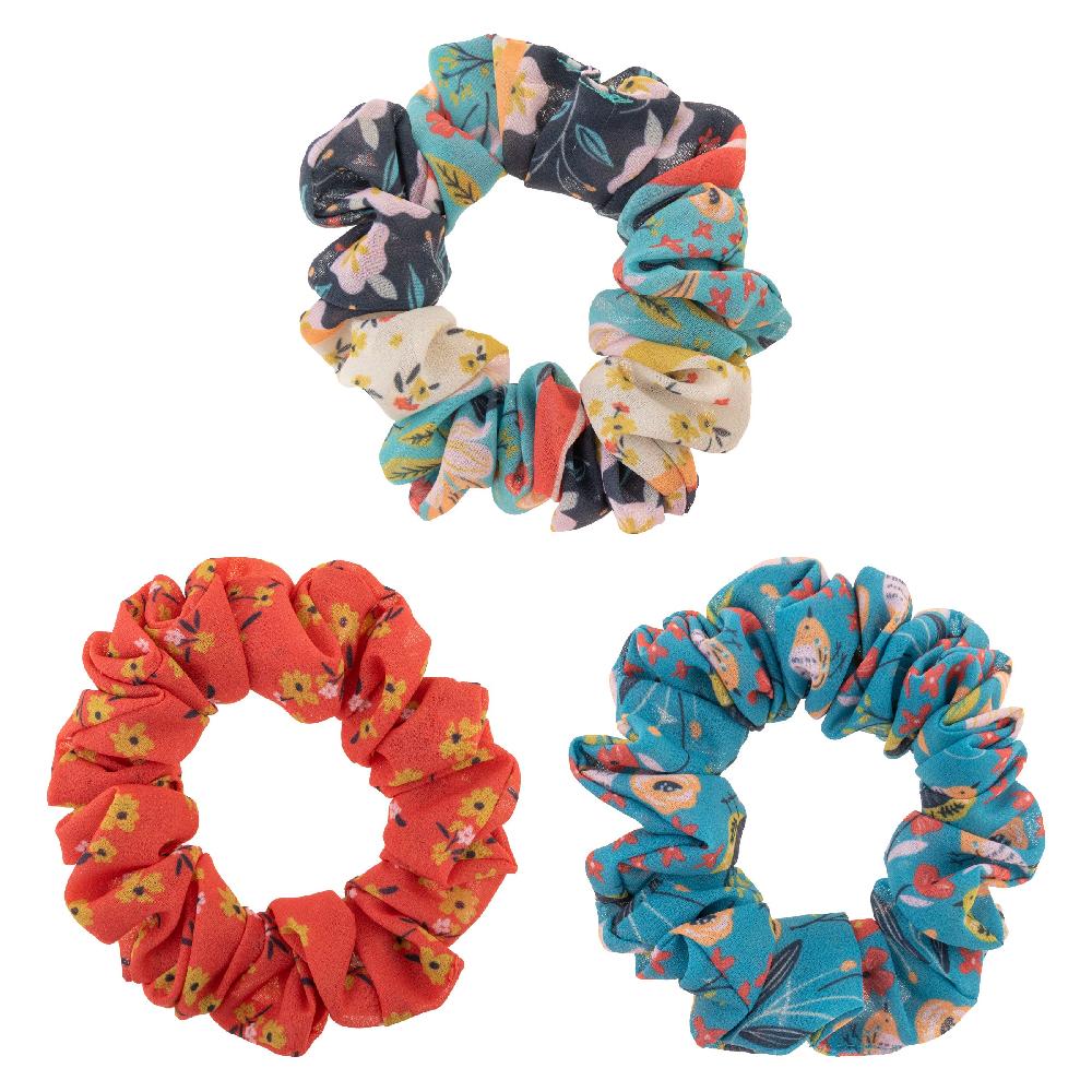 karma gifts Bird Set of 3 Chiffon Scrunchies