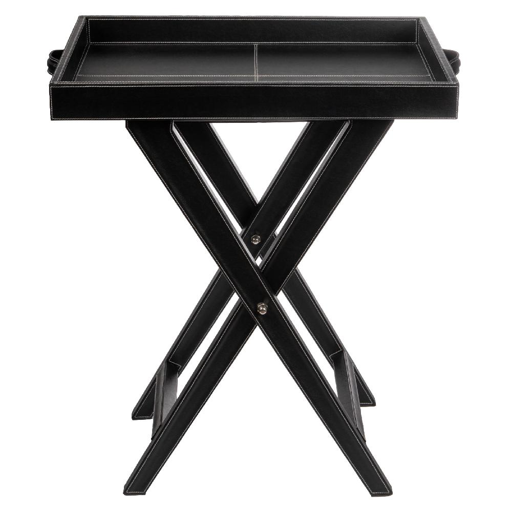 Karma Gifts Black Leather Butler Tray