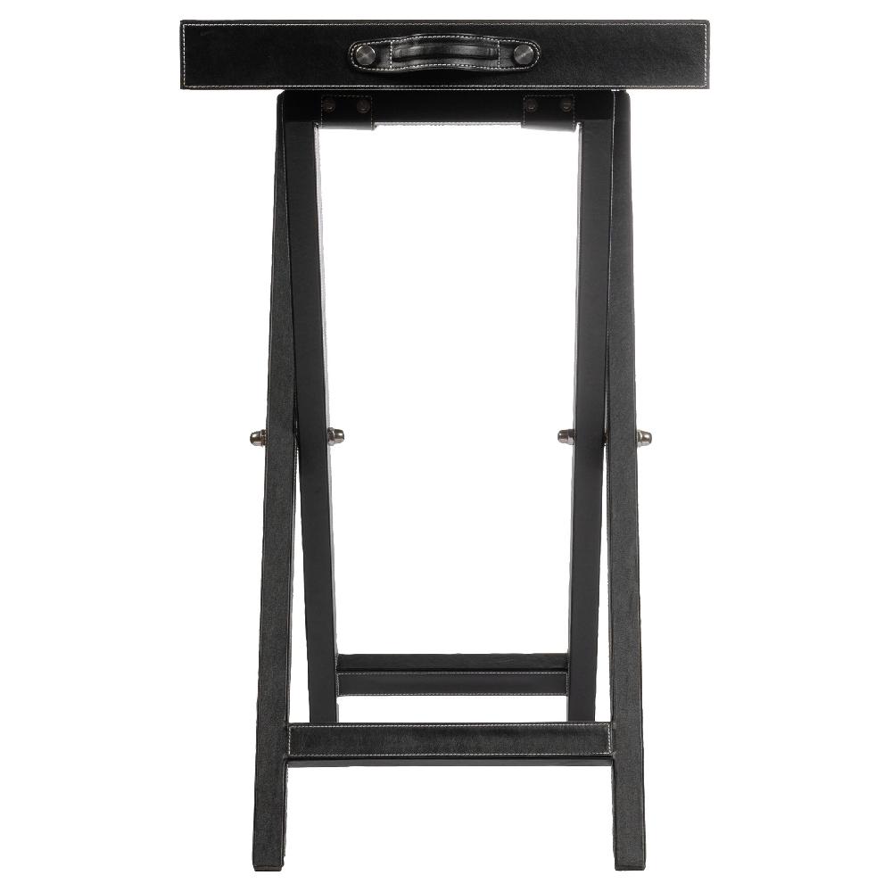 Karma Gifts Black Leather Butler Tray