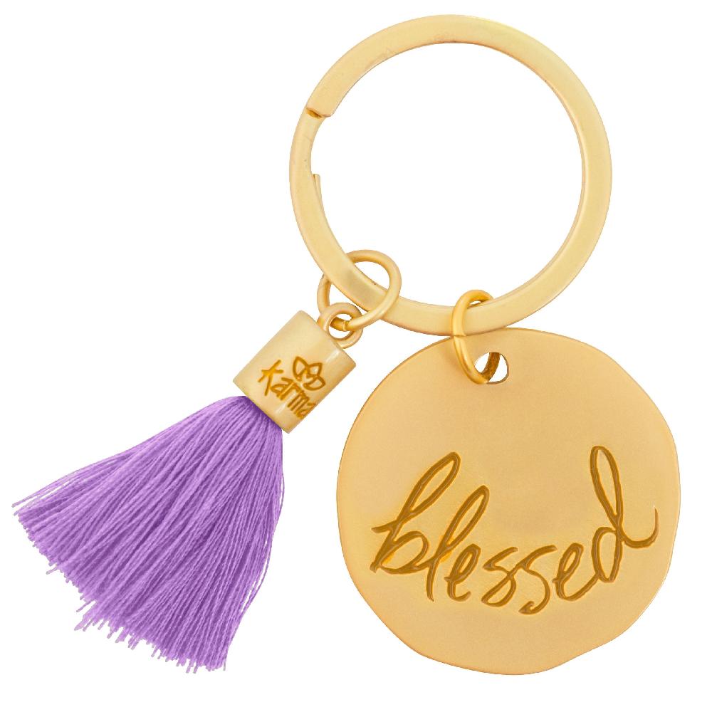 karma gifts Blessed Round Tassel Key Chains