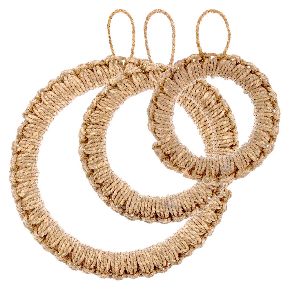 karma gifts Blonde Round Woven Trivets