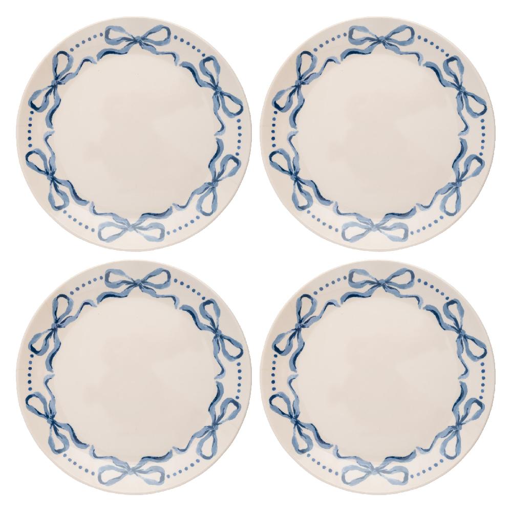 karma gifts Blue Bows Melamine Salad Plates
