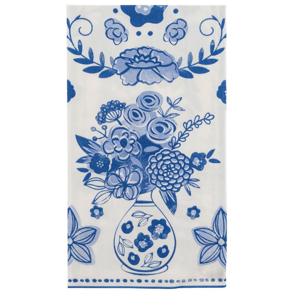 karma gifts Blue & White Guest Towel Paper Napkins