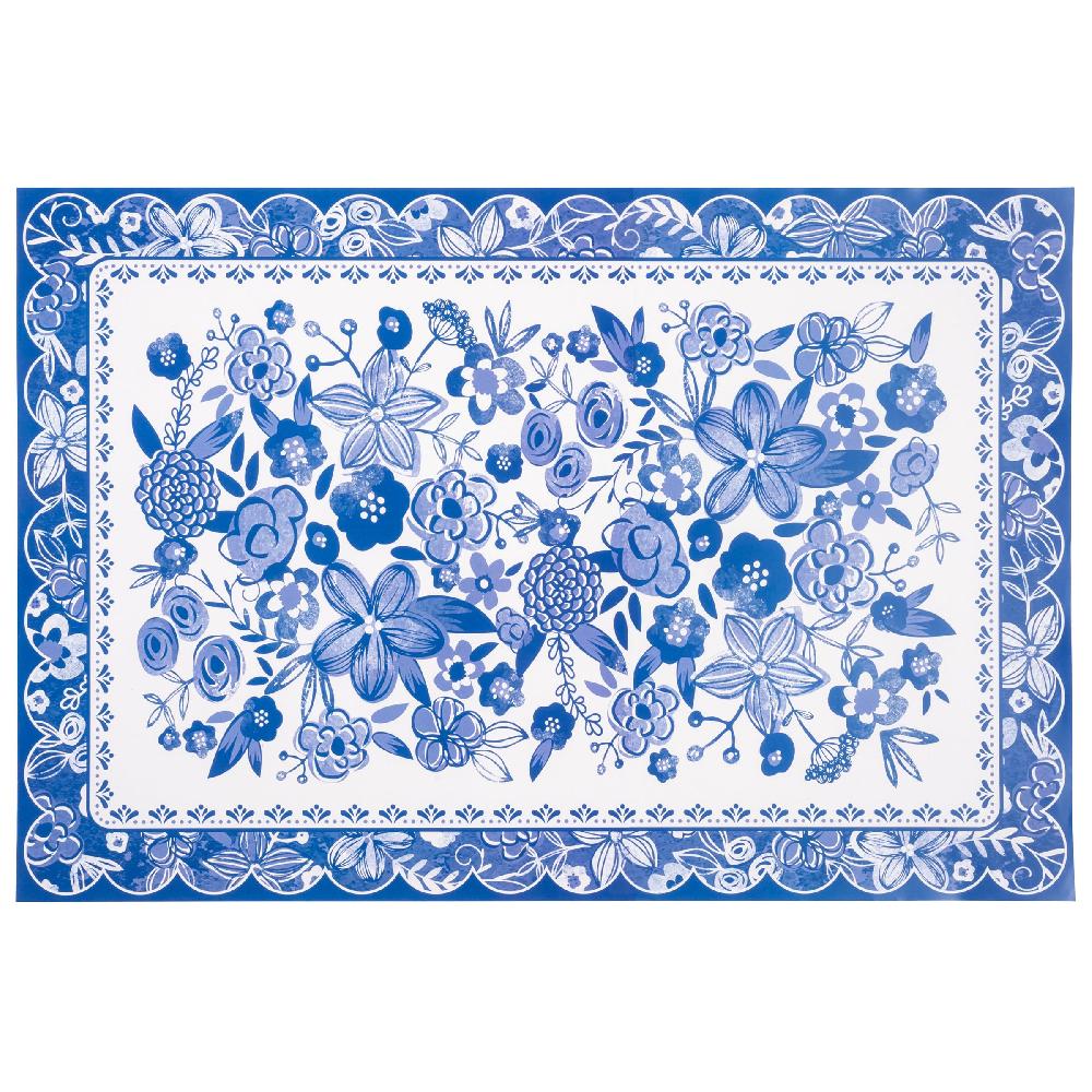 karma gifts Blue & White Paper Placemat Booklet