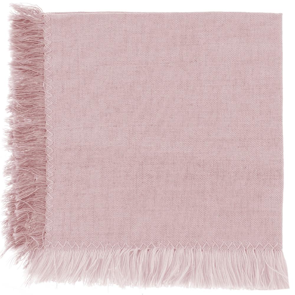 karma gifts Blush Fringed Cocktail Napkins Set