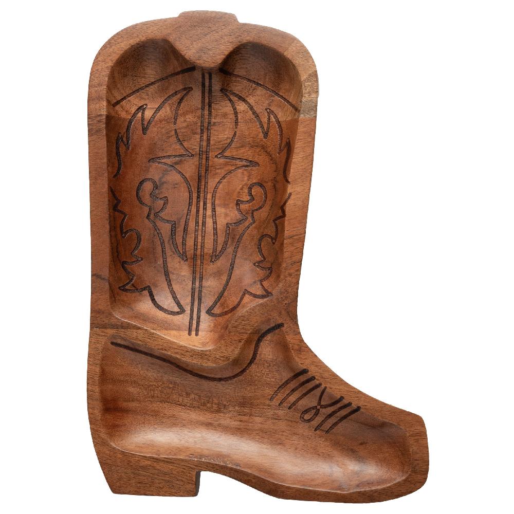 Karma Gifts Boot Wood Shaped Serving Bowl