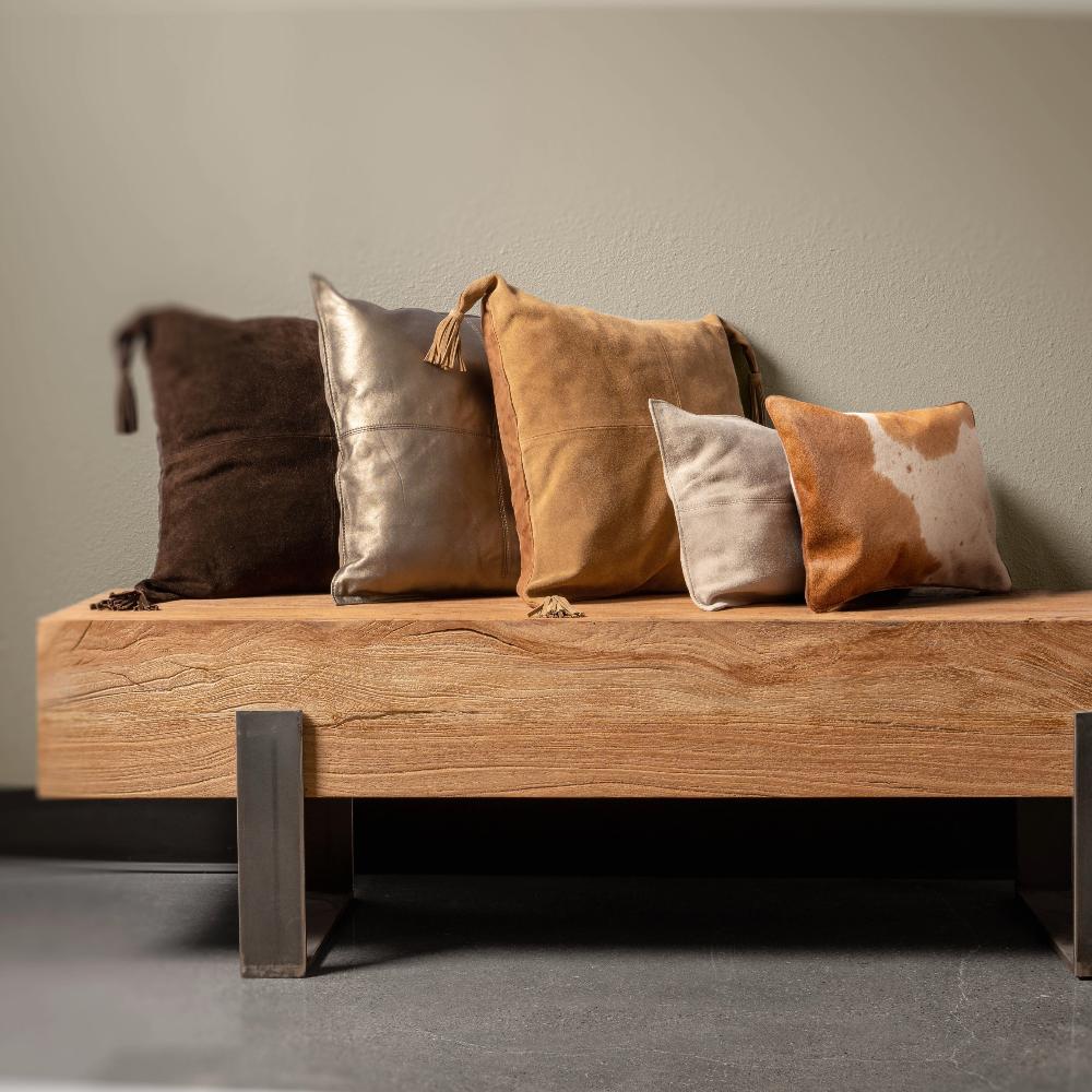 Karma Gifts Bronco Suede Tassel Square Pillow