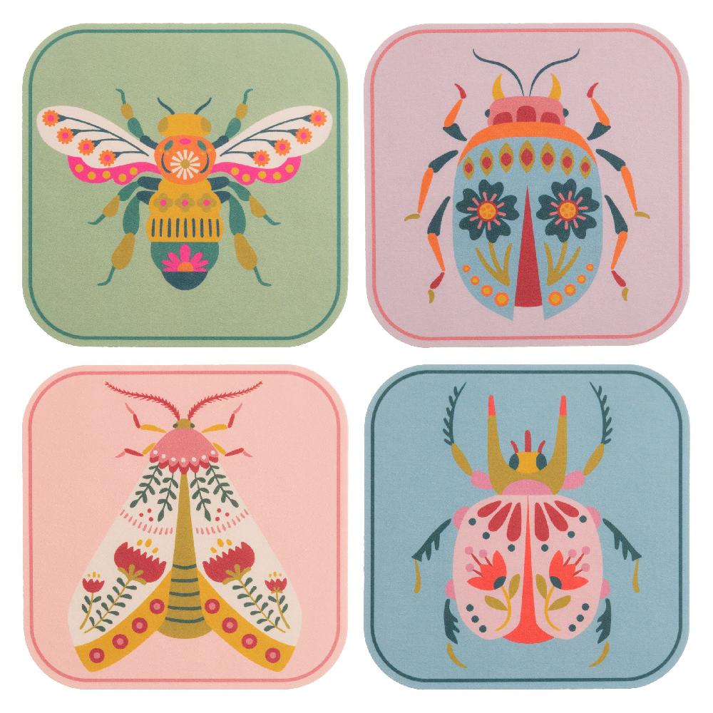 Karma Gifts Bugs Pulp Paper Coasters