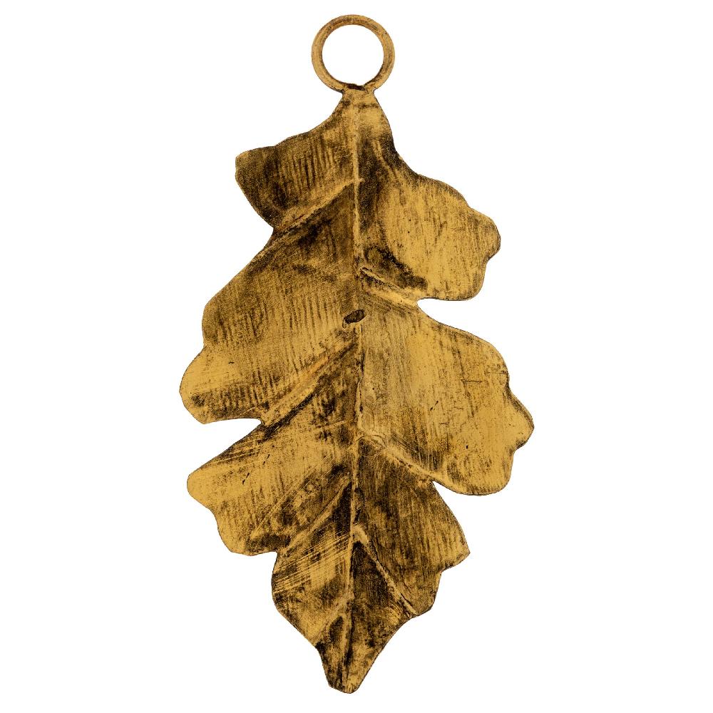 karma gifts Bur Oak Leaf Flat Metal Ornament