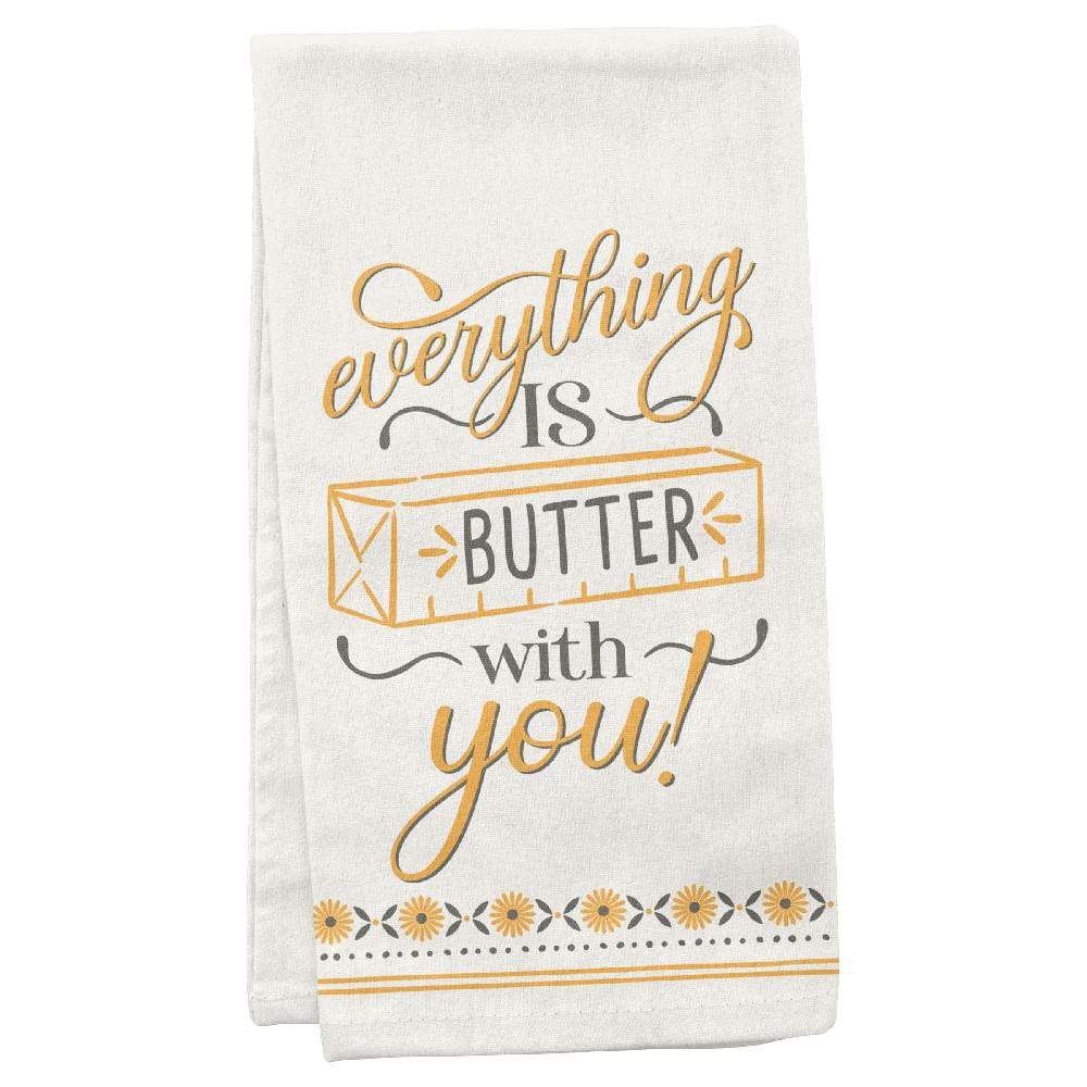 karma gifts Butter Cheeky Flour Sack Tea Towels
