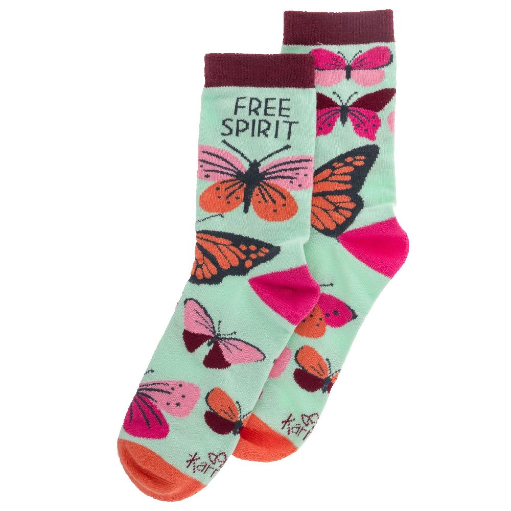 karma gifts Butterfly Crew Socks