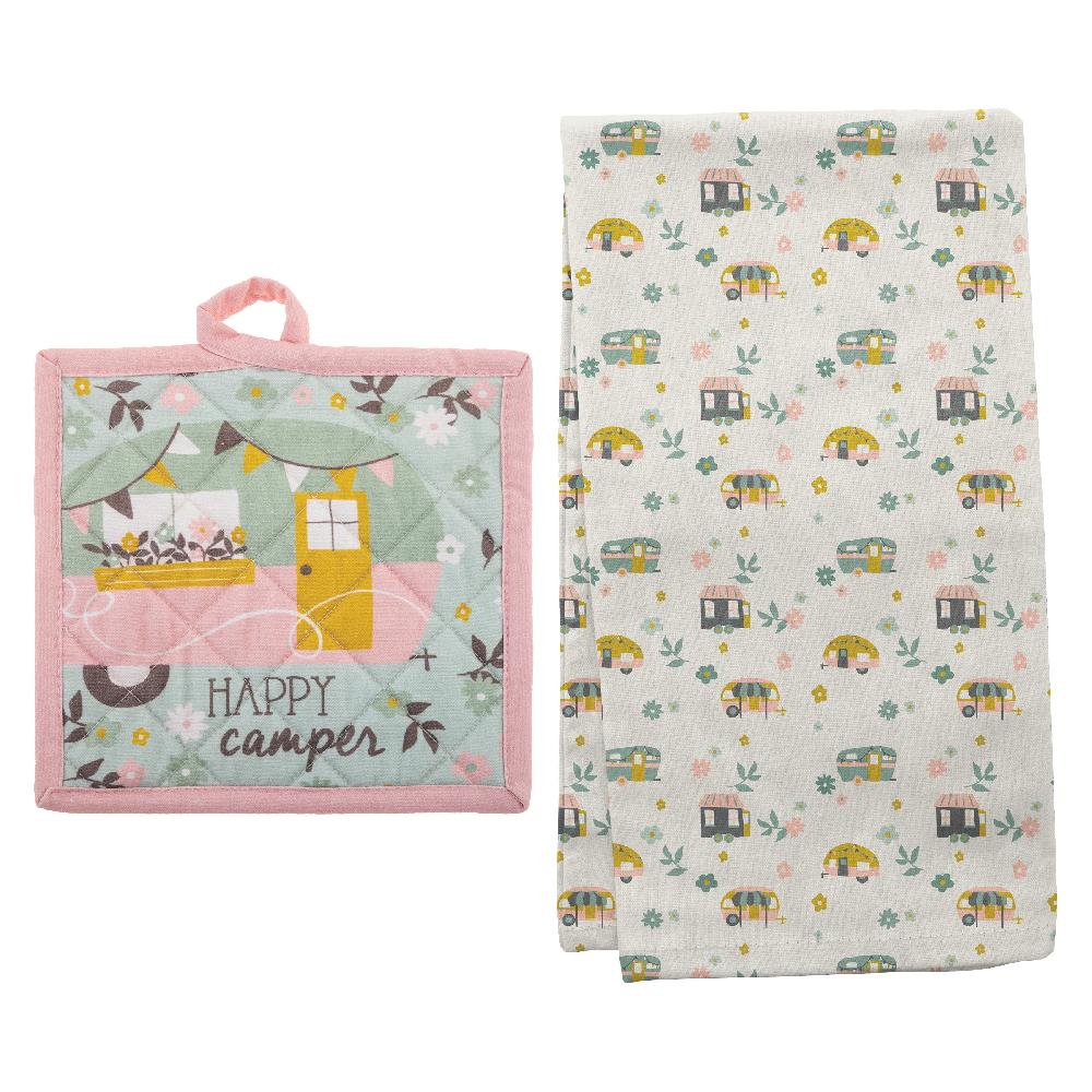 Karma Gifts Camper Reese Pot Holder & Tea Towel Set