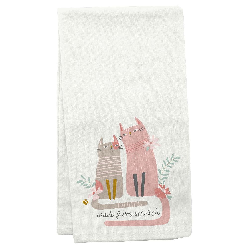 karma gifts Cat Flora Tea Towels