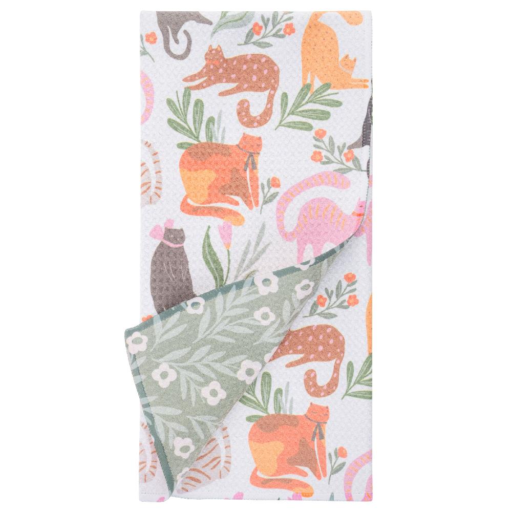 karma gifts Cat Microfiber Tea Towels