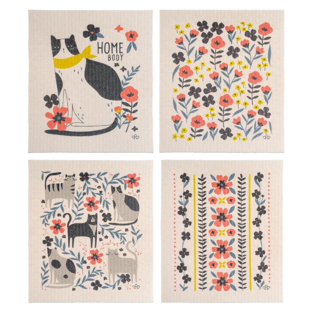 karma gifts Cat Swedish Dishcloths