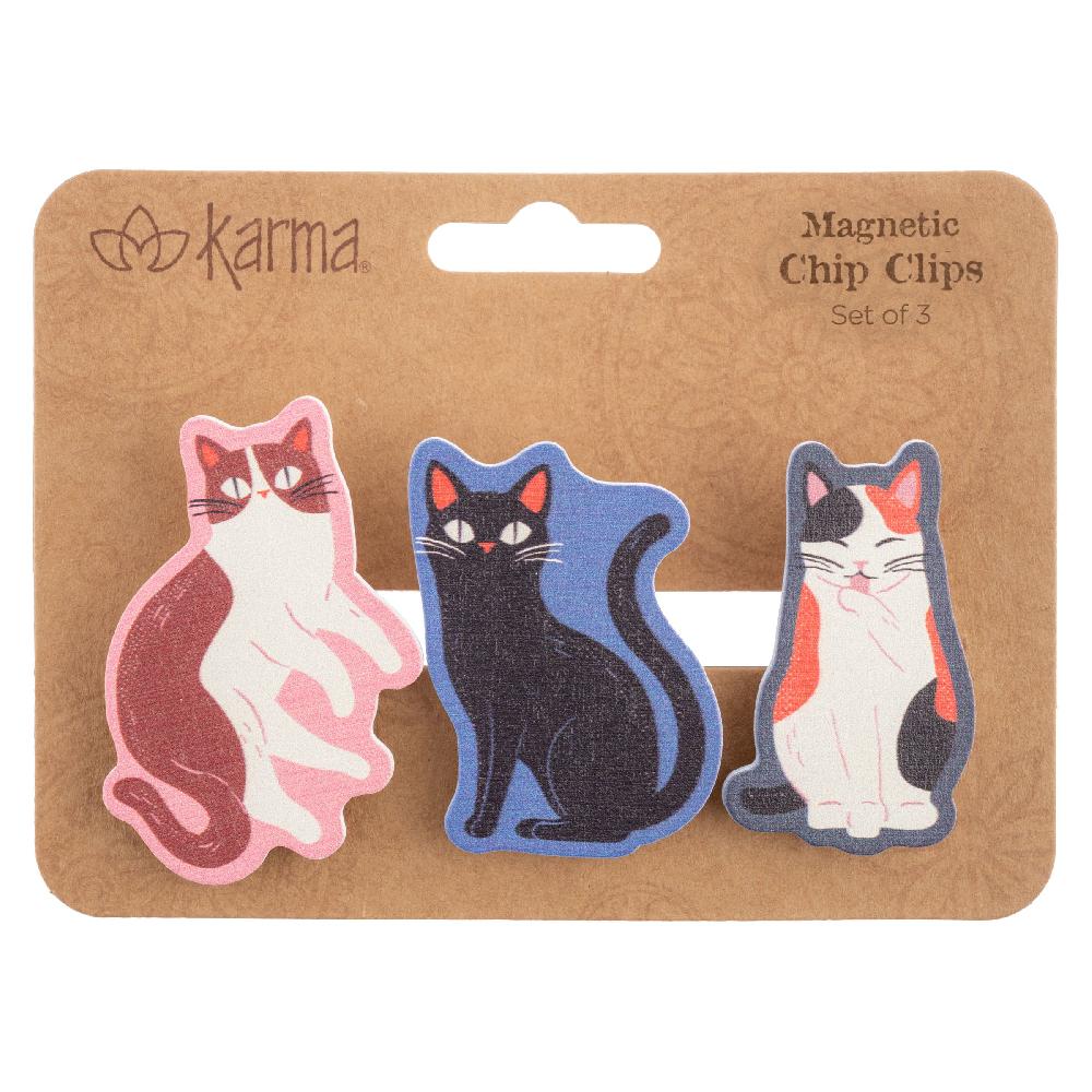 Karma Gifts Cats Shaped Magnetic Chip Clips