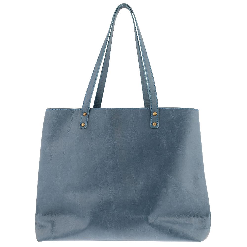 Karma Gifts Cerulean Leather Tote Bag