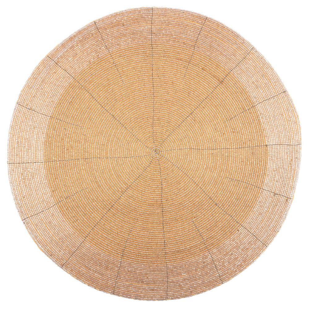 karma gifts Champagne Gold Beaded Placemat