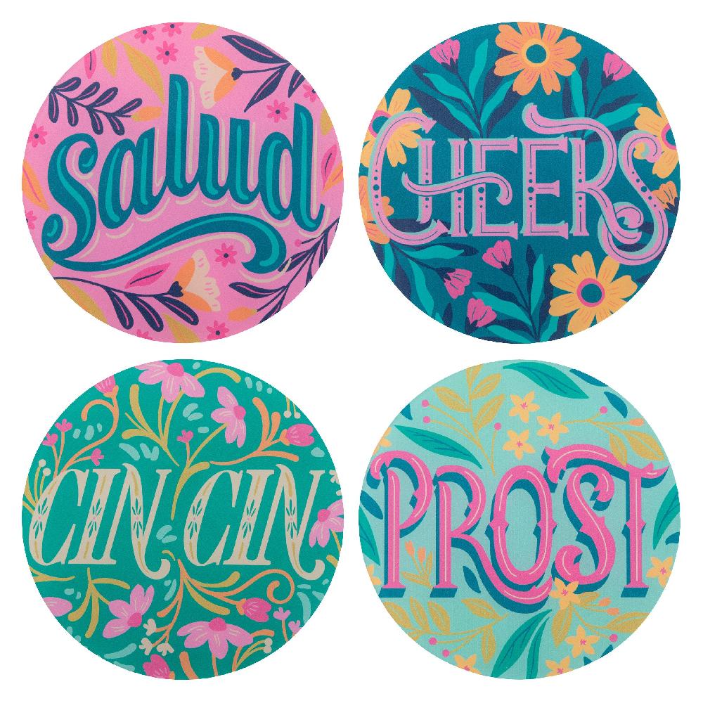 karma gifts Cheers Acrylic Coasters