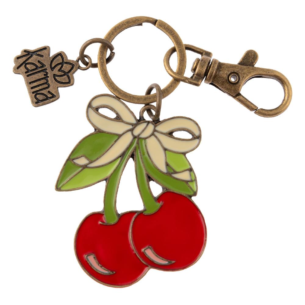 karma gifts Cherries Enamel Key Chains