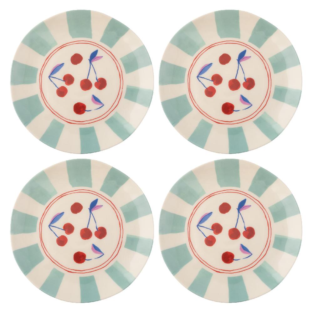 karma gifts Cherries Melamine Salad Plates