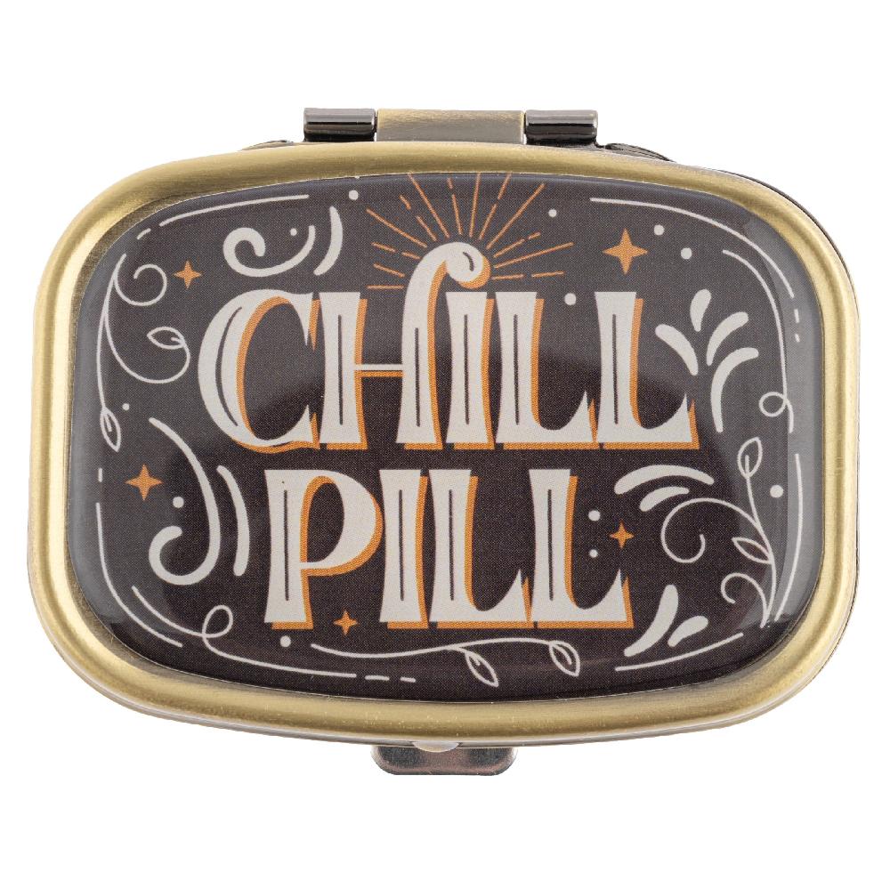 karma gifts Chill Pill Small Metal Pill Case