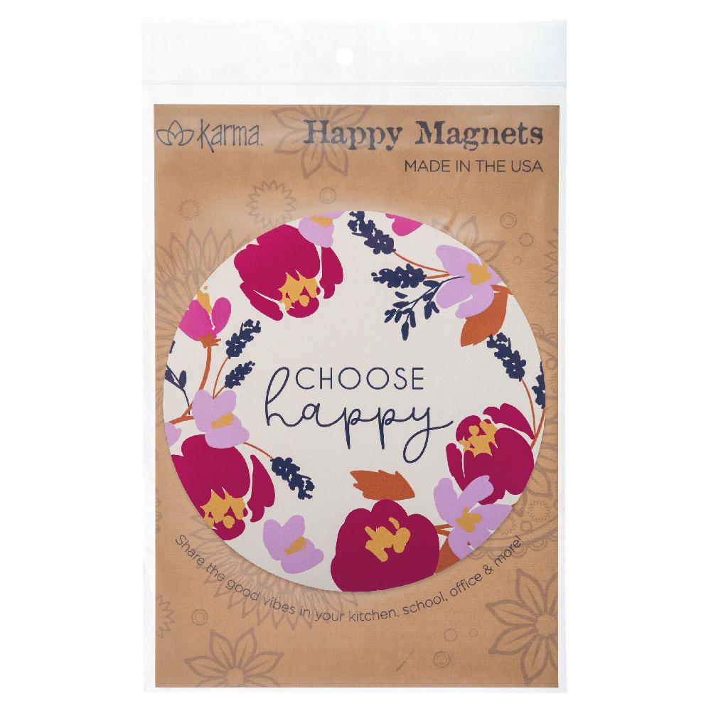 Karma Gifts Choose Happy Happy Magnets