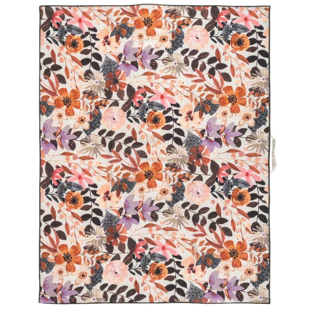Karma Gifts Cinnamon Floral Linen Blend Tea Towel