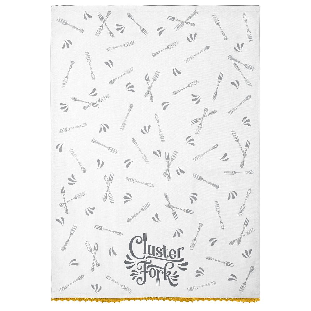 Karma Gifts Cluster Fork Flour Sack Tea Towel