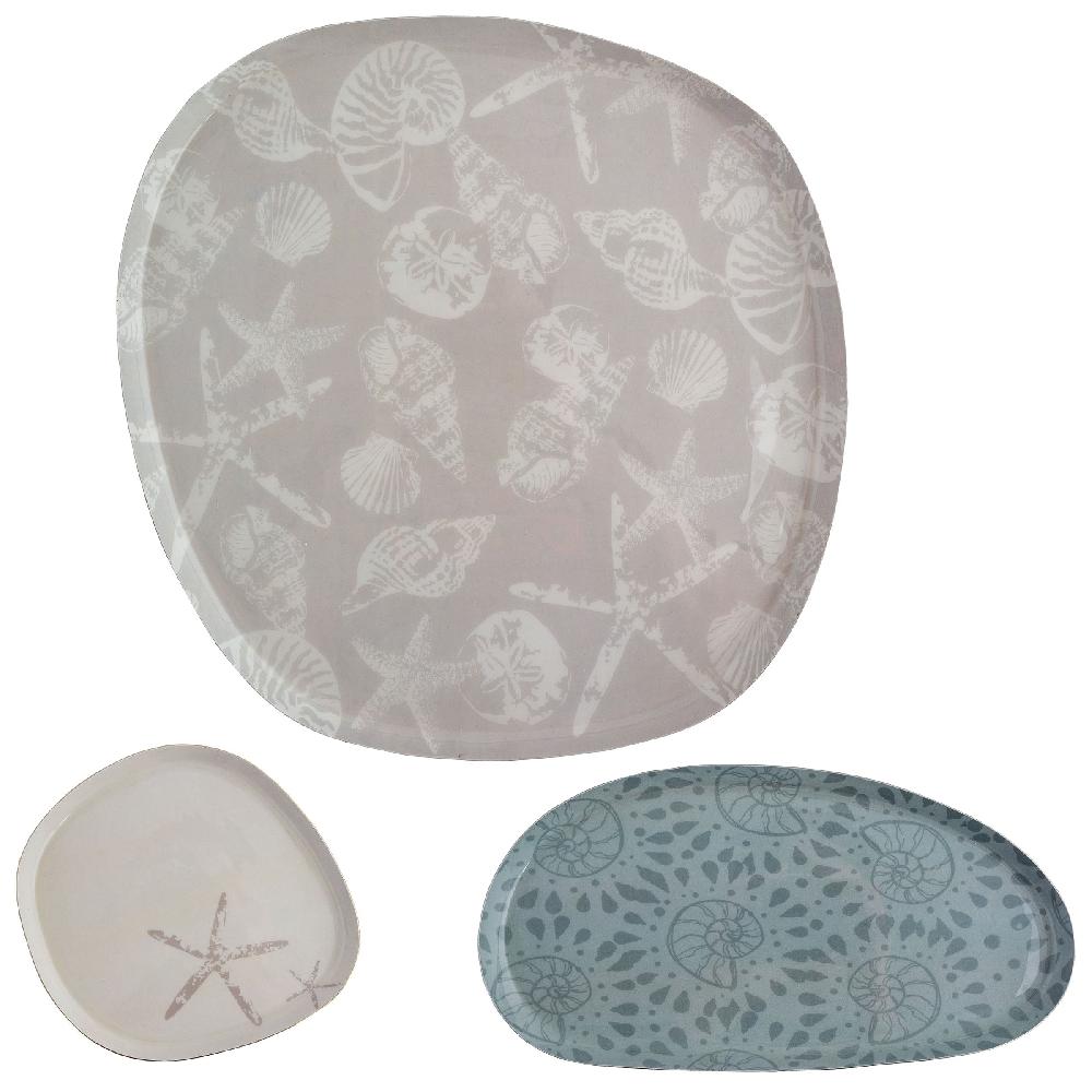 Karma Gifts Coastal Enamel Tray Set