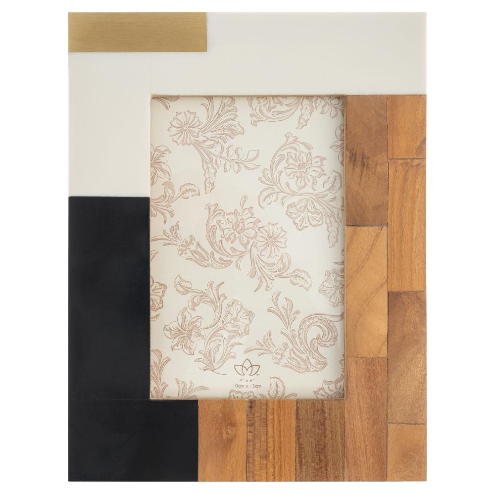 Karma Gifts Color Block Rectangle Resin & Wood Frame