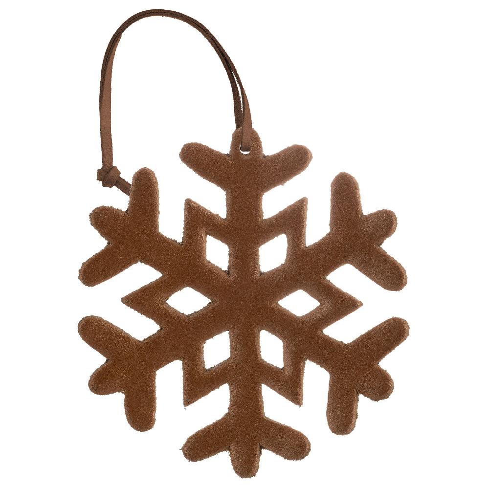 Karma Gifts Copper Leather Snowflake Ornaments