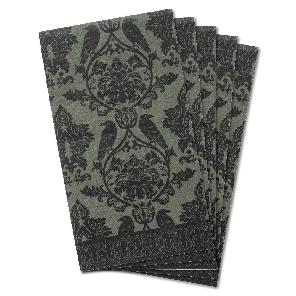karma gifts Damask Crow Guest Towel Paper Napkins