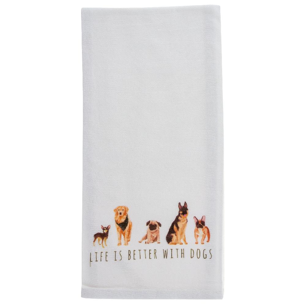 karma gifts Dog Cotton Tea Towel