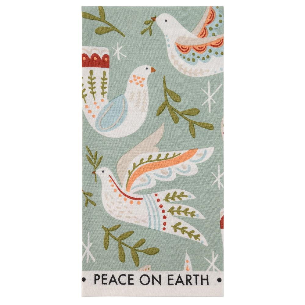 karma gifts Dove Holiday Shelly Tea Towel