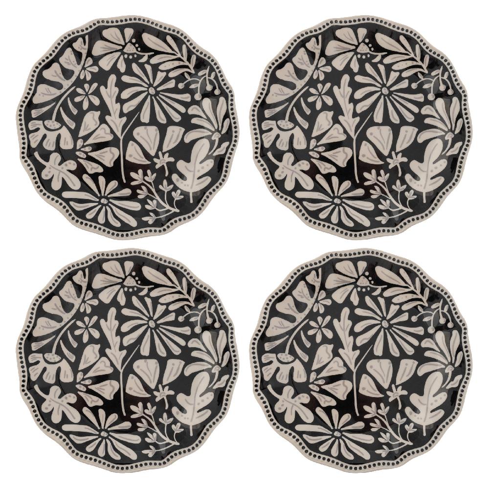karma gifts Dusk Floral Melamine Salad Plates