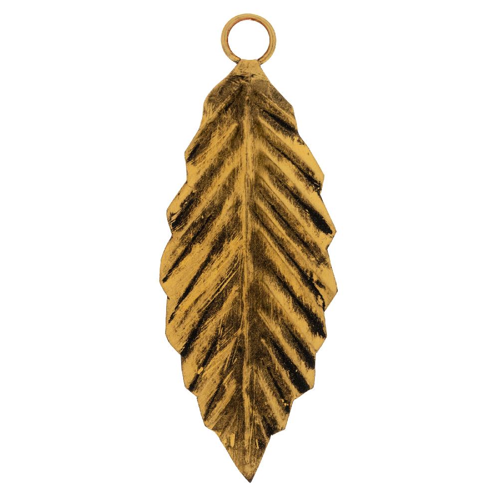 Karma Gifts Elm Leaf Flat Metal Ornament