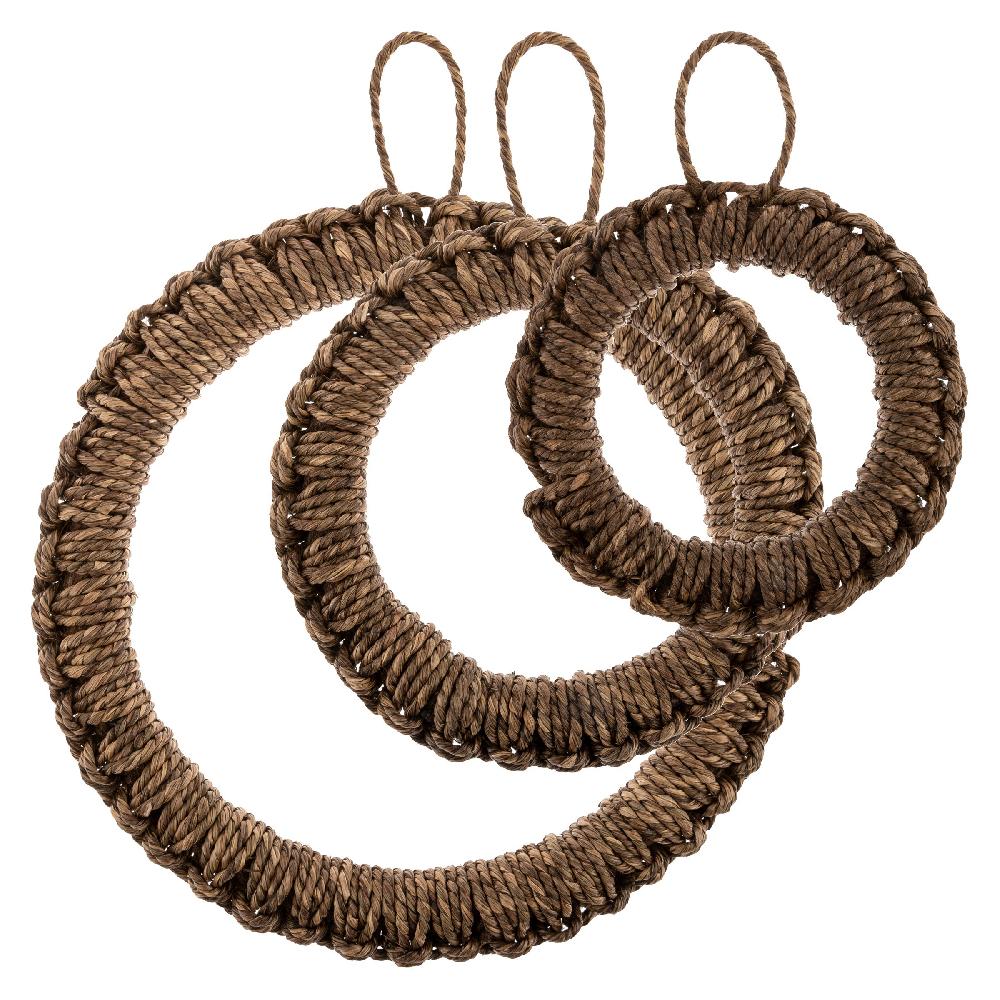 karma gifts Espresso Round Woven Trivets