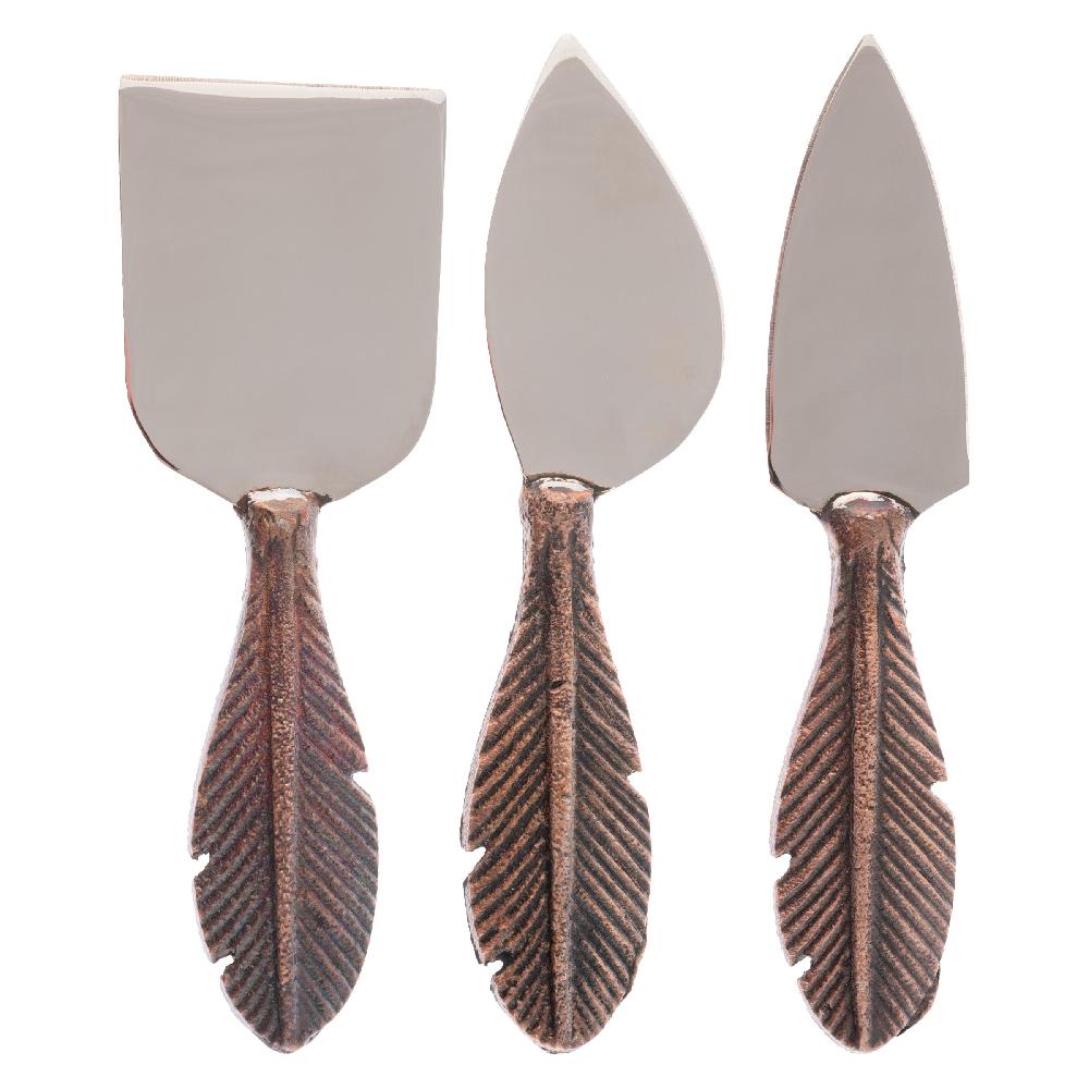 karma gifts Feather Set of 3 Feather Cheese Tools