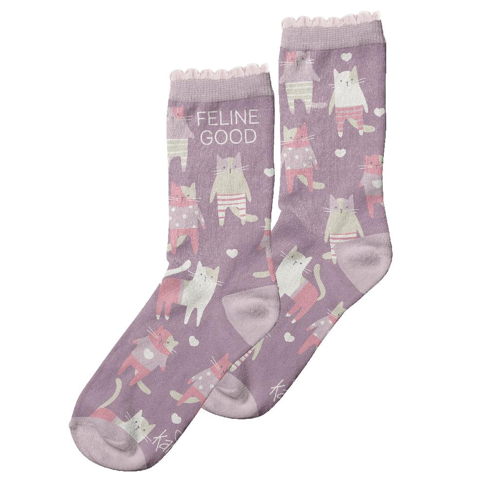 karma gifts Feline Good Crew Socks