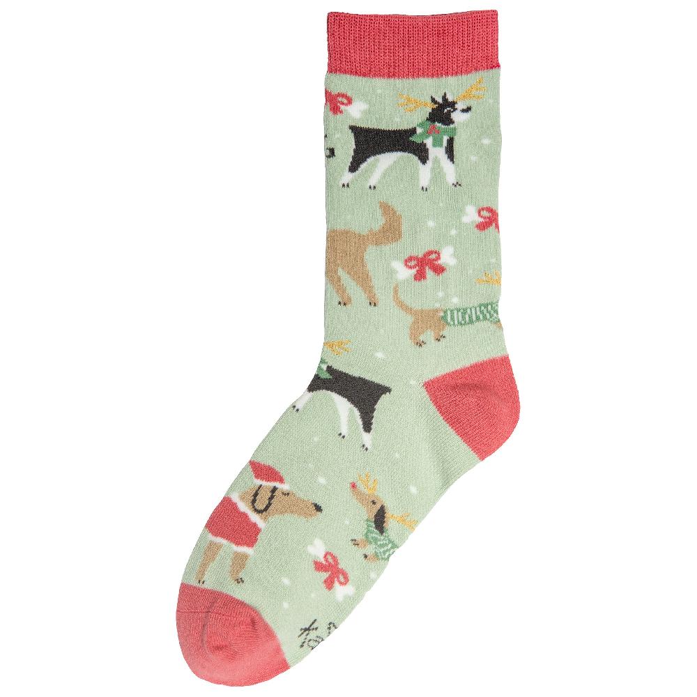 Karma Gifts Feliz Naughty Dog Holiday Socks