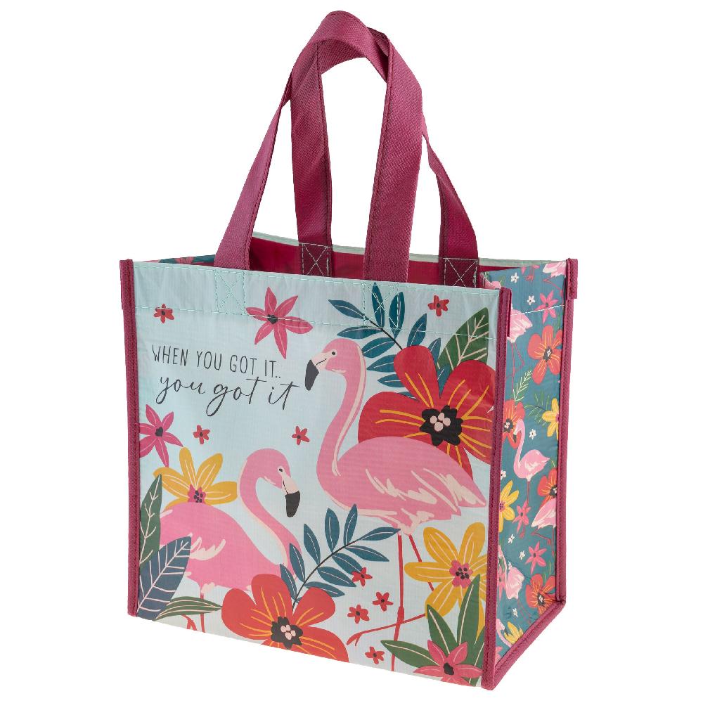 karma gifts Flamingo Recycled Medium Gift Bag